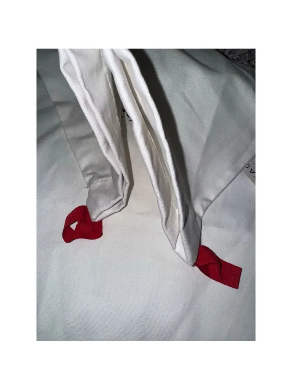 Alexander McQueen Large White Dust Bag Red Drawstring Shoe Bag Storage